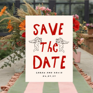 Invitation gribouillée drôle pour sauver la date