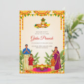 Invitation Grihapravesh et invitations Gruhapraves (Debout devant)
