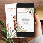 Invitation Gril Rassembler Toast Martini Mariage Lancement
