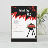 Invitation Grill barbecue chaud (Debout devant)