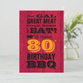Invitation Grill BBBQ 80e anniversaire (Debout devant)