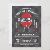 Invitation Grill BBQ Flamboyant, Tableau Noir / Gi (Devant)