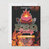 Invitation Grill BBQ Tableau Noir  Pique-nique  Été  Fête (Devant)