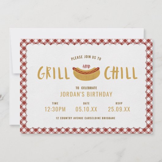 Invitation Grill et Fête (Devant)