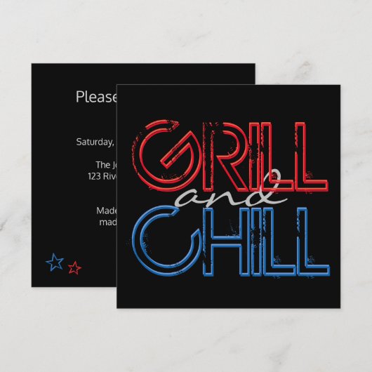 Invitation Grill et réfrigération (Devant / Derrière)