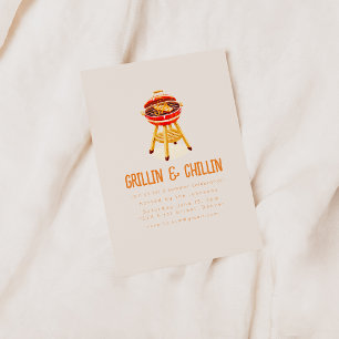 Invitation Grillades et Jardin d'été frais BBQ