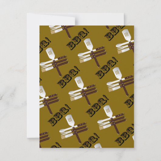 Invitation Grillage au barbecue (Dos)