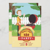 Invitation Grillage d'homme dans le Jardin (Devant / Derrière)