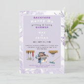 Invitation Grillage & Fixation Couples Lavender Douche (Debout devant)