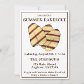 Invitation Grillé Halloumi Fromage BBQ Barbecue Cuisine (Devant)