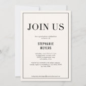 Invitation Grille intemporelle ÉDITABLE Graduation des couleu (Dos)