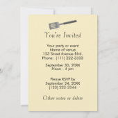 Invitation Griller gardent le calme et le gril sur la spatule (Dos)