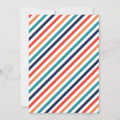 Invitation Grilles rétro Abstraites lignes colorées Noël (Dos)