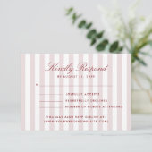 Invitation Grilles Verticales Roses Vides Mariage Moderne RSV (Debout devant)