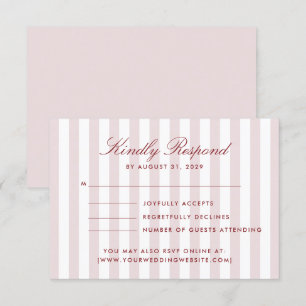 Invitation Grilles Verticales Roses Vides Mariage Moderne RSV