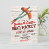 Invitation Grillin and Chillin - Barbecue  (Debout devant)