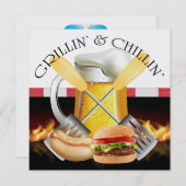 Invitation Grillin' et Chillin' (Devant / Derrière)