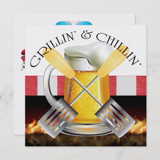 Invitation Grillin' et Chillin' 2 (Devant / Derrière)