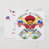 Invitation Grillin' et Chillin' Patriotique (Devant / Derrière)