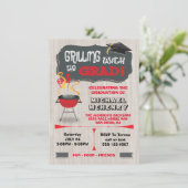 Invitation Grilling avec Grad BBQ Grad Graduation Party (Debout devant)
