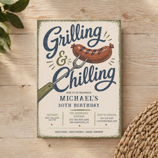 Invitation Grilling & Chilling BBQ 30e Anniversaire