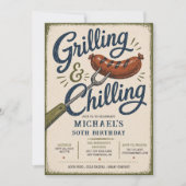 Invitation Grilling & Chilling BBQ 50th Birthday (Devant)