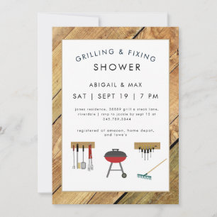 Invitation Grilling & Fixin Couples Mariage Cadeaux II