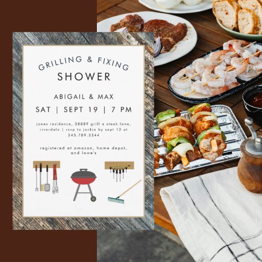 Invitation Grilling & Fixin Couples Wedding Shower III