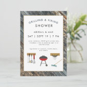 Invitation Grilling & Fixin Couples Wedding Shower  Invitatio (Debout devant)