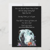 Invitation Grim Reaper Citrouilles et Cimetière Halloween Par (Dos)