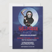 Invitation Grim Reaper Hauning Halloween Party (Devant)