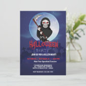 Invitation Grim Reaper Hauning Halloween Party (Debout devant)