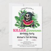 Invitation Grim Reaper Watermelon Summerween fête d'anniversa (Devant)