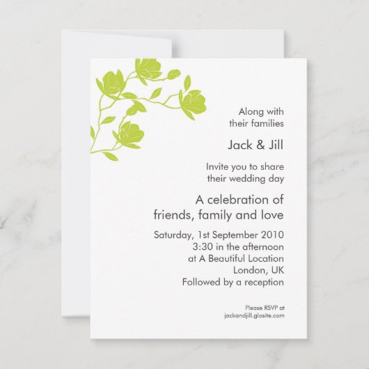 Invitation Grimpe Haut (citron vert) 4.25x5.5 (Devant)