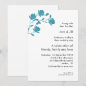 Invitation Grimpez Haut (turquoise sur blanc) 5x7 (Devant / Derrière)