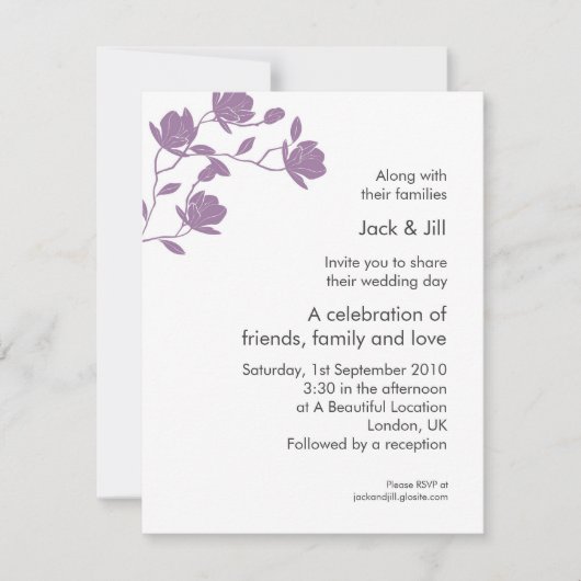 Invitation Grimpez Haut (violet) 4.25x5.5 (Devant)