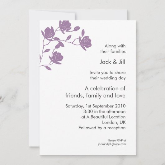 Invitation Grimpez Haut (violet) 5x7 (Devant)