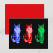 Invitation grincheuse de bruit de chat (Devant / Derrière)