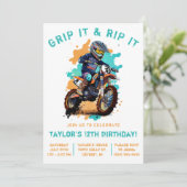 Invitation Grip It & Rip It! Motocross, Vélo Dirt Anniversair (Debout devant)