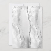 Invitation Gris Agate Argenté Foncé 50e Anniversaire (Dos)