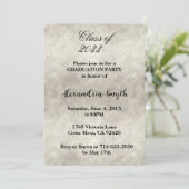 Invitation Gris Blanc Fumée Graduation Votre photo (Debout devant)