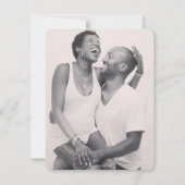 Invitation Gris blanc photo mariage en streaming (Dos)