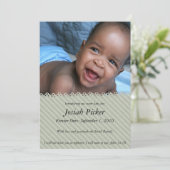 Invitation Gris bleu Vintage (Debout devant)