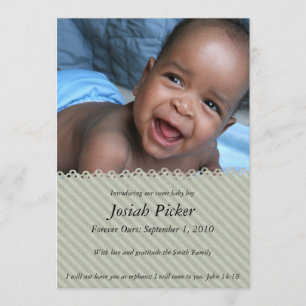 Invitation Gris bleu Vintage