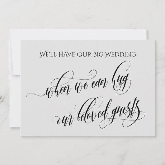 Invitation Gris Clair Quand On Peut Vous Accrocher Mariage Re (Devant)