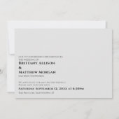 Invitation Gris Clair Quand On Peut Vous Accrocher Mariage Re (Dos)