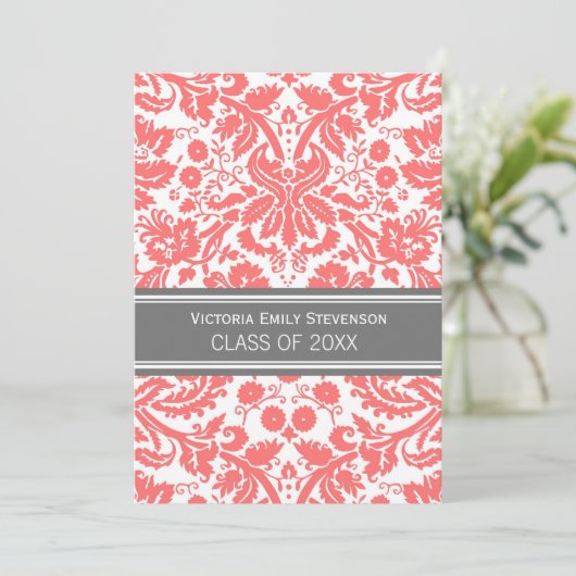 Invitation Gris de corail d'invitation faite sur commande de (Debout devant)