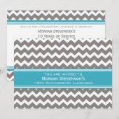 Invitation Gris d'invitation de déjeuner d'anniversaire des (Devant / Derrière)