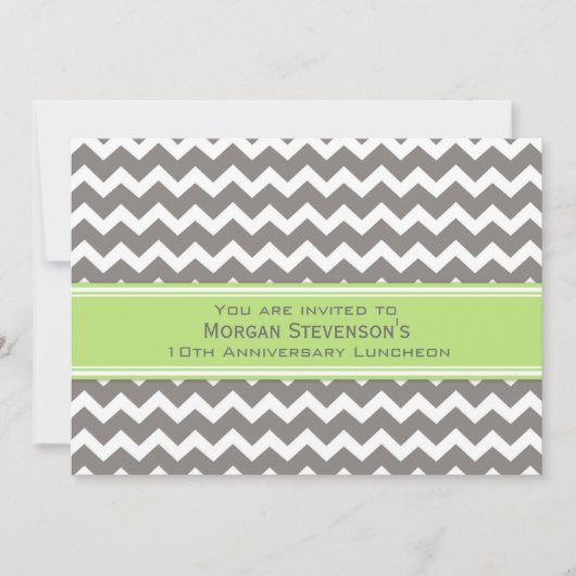 Invitation Gris d'invitation de déjeuner d'anniversaire des (Devant)