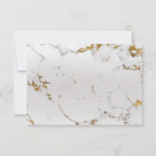 Invitation Gris d'or Marbre d'argent précoce minimal Forme (Dos)